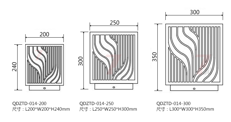 (QDZTD-014)~zΰ^200mm250mm300mmߴʾD